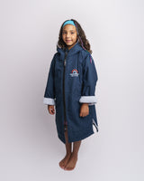 Time & Tide Dry Kids Changing Robe - Blue/Grey