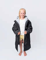 Time & Tide Dry Kids Changing Robe - Black/Grey