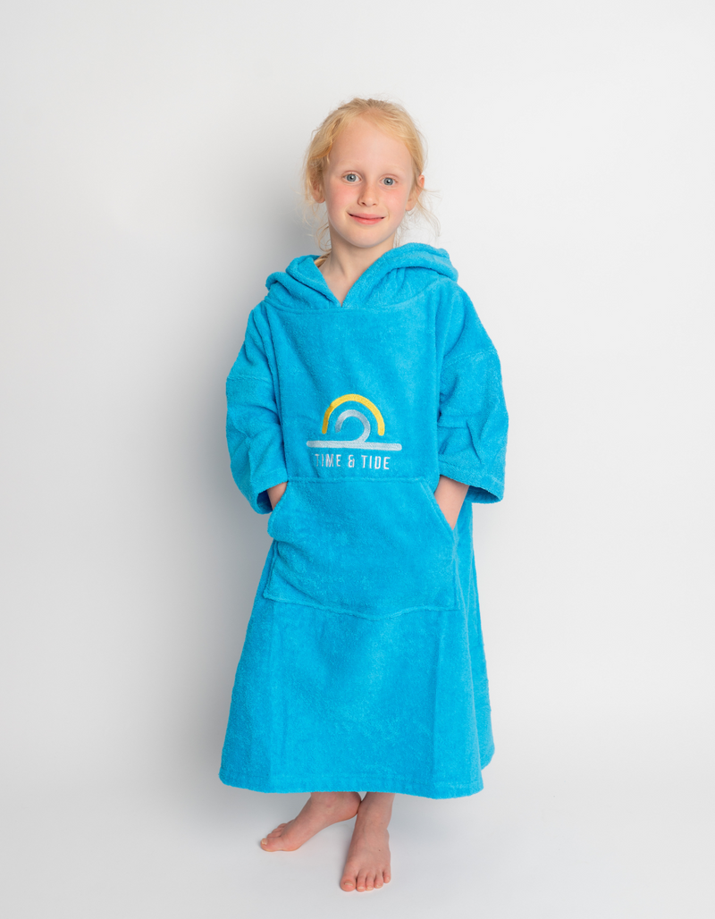 Time & Tide Towelling Robe for Kids - Cotton Hooded Poncho Towel Changing Robe