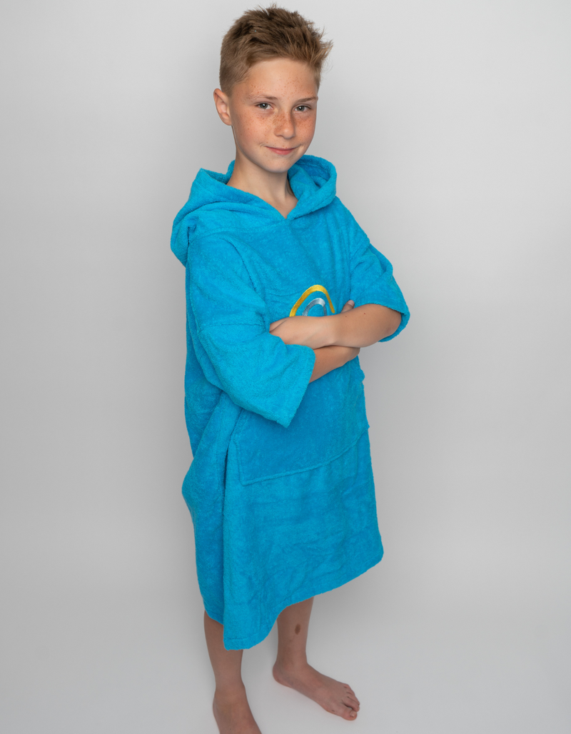 Time & Tide Towelling Robe for Kids - Cotton Hooded Poncho Towel Changing Robe